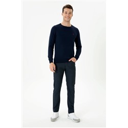 Erkek Lacivert Kanvas Pantolon