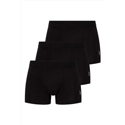 U.S. Polo Assn. U.S. Polo Assn. Erkek Siyah Kutulu 3'Lü Boxer - Siyah - SREIA80D17D3D