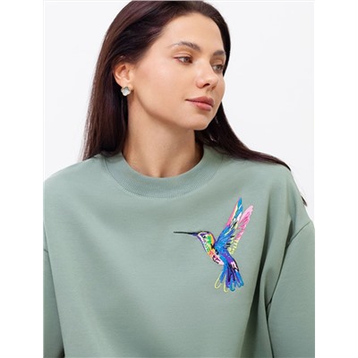 Футболка из тонкого эластичного футера со шнуром внизу