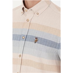 Erkek Camel Uzun Kollu Gömlek