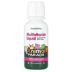 NaturesPlus, Animal Parade, жидкий мультивитаминный комплекс, со вкусом тропических ягод, 236,56 мл (8 жидк. унций)