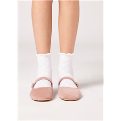 Kurze Socken mit Wolle für Mädchen