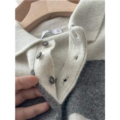 Мужской пуловер поло из смесовой шерсти МАНГ*О