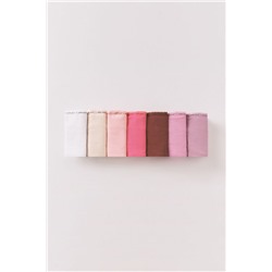 Pack 7 tangas algodón rosa