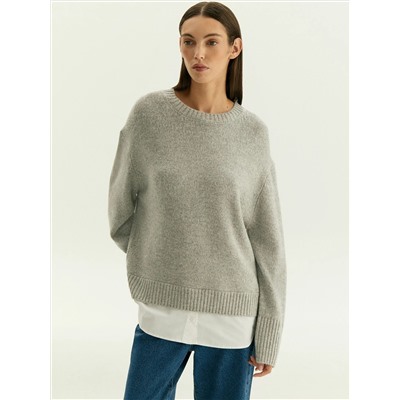 Джемпер из вискозного трикотажа с добавлением шерсти, B3234/hermetis