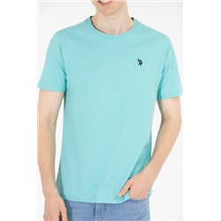 Erkek Mint Basic Bisiklet Yaka Tişört