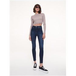 Slim-Jeans mit hoher Leibhöhe