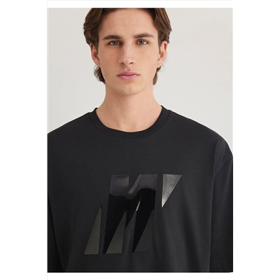 Mavi Pro Logo Siyah Tişört Relaxed Fit / Rahat Kesim 0612752-71379