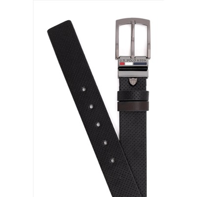 Erkek Çift Taraflı Siyah Kemer