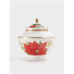 Сахарница, 0,25 л, Пуансеттия и ягоды