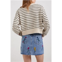 Jersey raya marinera y flores