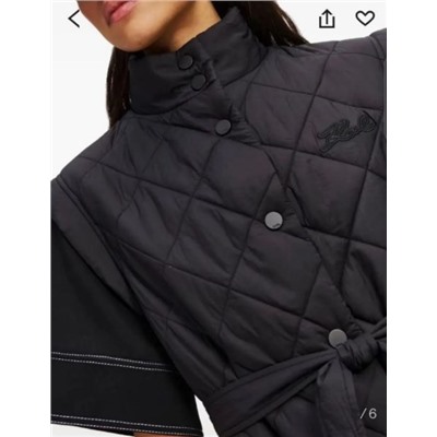 Женский стеганый жилет с ромбовидным узором и воротником-стойкой КАР*Л 😎