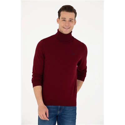 Erkek Bordo Basic Kazak