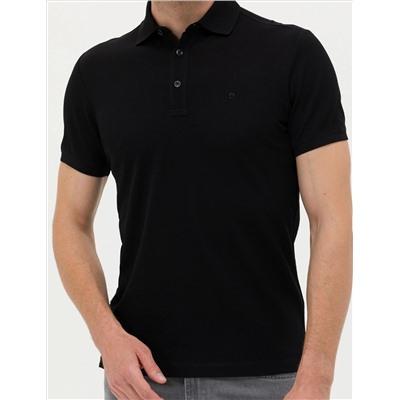 Siyah Slim Fit Merserize Tişört