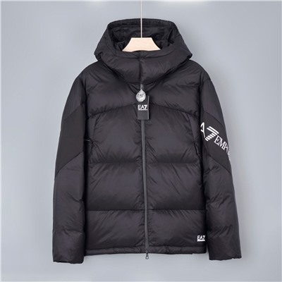 Мужская плотная куртка-пуховик с капюшоном EMPORIO ARMAN*I