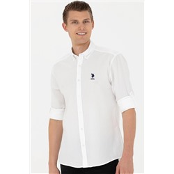 Erkek Beyaz Uzun Kollu Gömlek