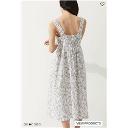 Милый сарафан из хлопка с высокой талией во французском стиле