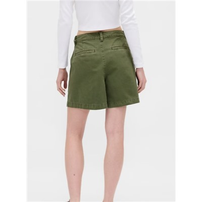 6" Mid Rise Twill Pleated Trouser Shorts