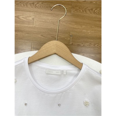 Женская футболка с бусинами МАА*Г