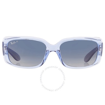 RAY-BAN  Blue Gradient Polarized Square Ladies Sunglasses