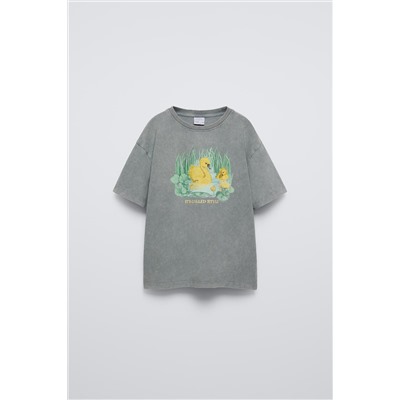 FADED-EFFECT DUCKLING T-SHIRT