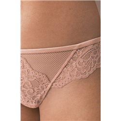 Tanga tira encaje rosa brillos