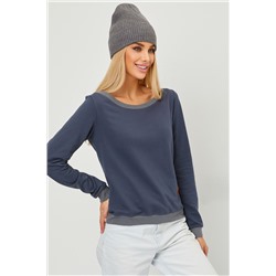 Кофта лодочка женская с округлым вырезом