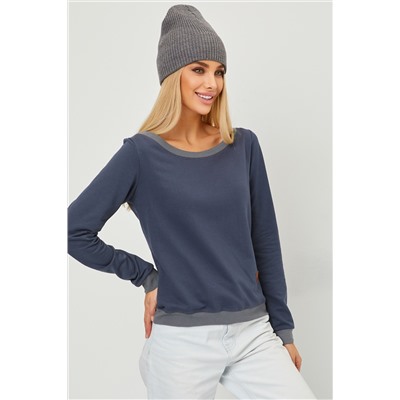 Кофта лодочка женская с округлым вырезом