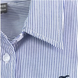 Приталенная повседневная рубашка с длинным рукавом в полоску РАЛЬ*Ф Л