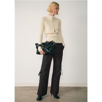 Jeans cargo cremalleras