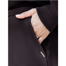 Брюки джоггеры теплые из футера трехнитики c начесом