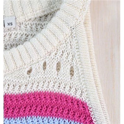 Женский хлопковый вязаный жилет