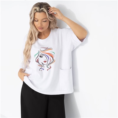 Футболка свободная с карманами, Красота внутри