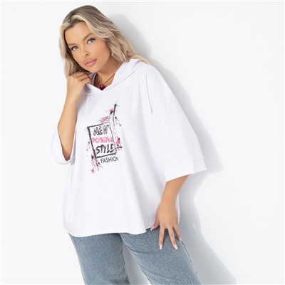 Футболка свободная с капюшоном, Раздать стиля