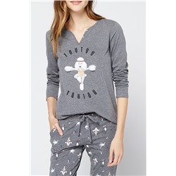 Футболка Paola антрацит под мрамор