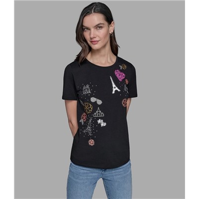 LUXE EMBELLISHED WHIMSY TEE