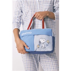 Neceser grande Snoopy azul estampado