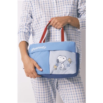 Neceser grande Snoopy azul estampado