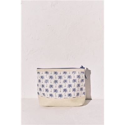 Neceser mediano rafia palmeras