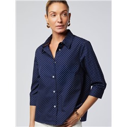 Блузка с укороченным рукавом из поливискозы