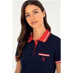 Kadın Lacivert Polo Yaka Tişört