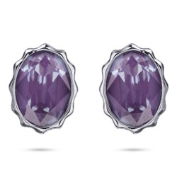 Пусеты Сияние (кристаллы SW пурпурные; покрытие родий), Есть комплект