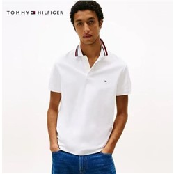 Мужская хлопковая рубашка-поло  ТОММИ ХИЛФИГЕ*Р