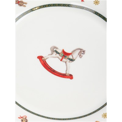 Тарелка закусочная, 19 см, фарфор N, белая, Лошадка, Miracle