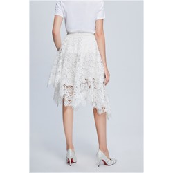 Falda asimétrica Blanco