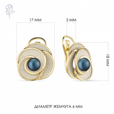 Серьги серебро 52857Y2H