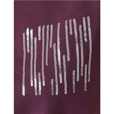 Нарядная футболка с блестящим принтом