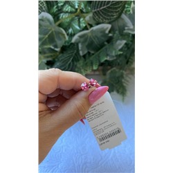 0017с-209 Серьги 2 Кристалл Swarovski Австрия Розовый 0,340