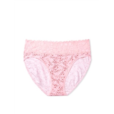 VICTORIA'S SECRET Stretch Cotton Lace-waist High-leg Brief Panty
