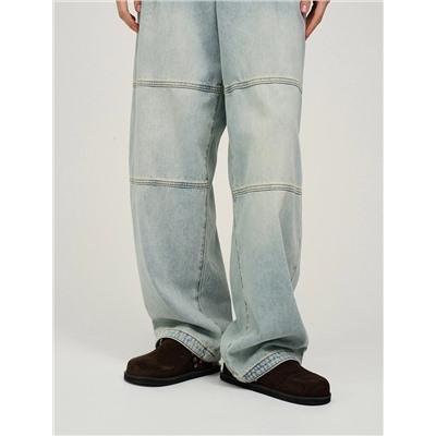 Голубые джинсы-баррель